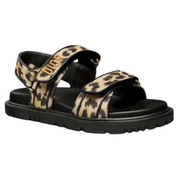 Dior Act Leopard Slingback Sandal